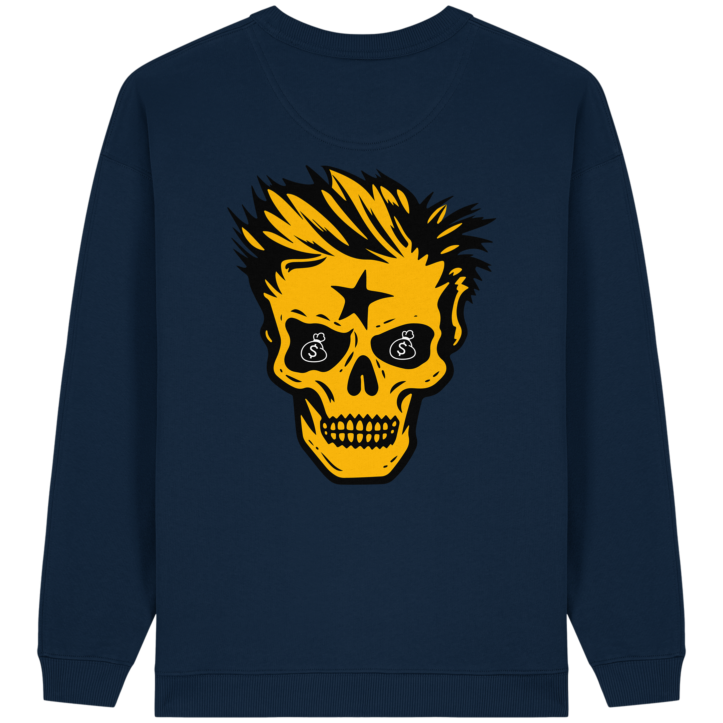 Golden Skull Dreams - Sweat-shirt oversize bio pour femme