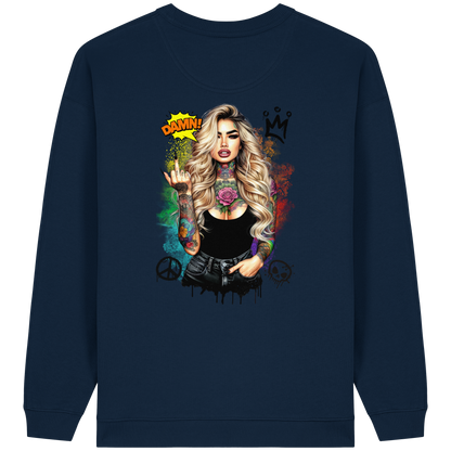 Ink Queen - Womens Organic Oversized Sweatshirt