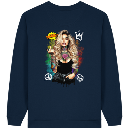 Ink Queen - Womens Organic Oversized Sweatshirt