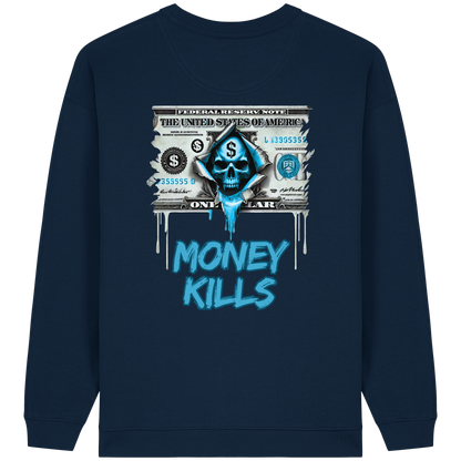 Money Kills - Womens Organic Oversized Sweatshirt