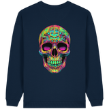 Psychedelic Skull - Womens Organic Oversized Sweatshirt