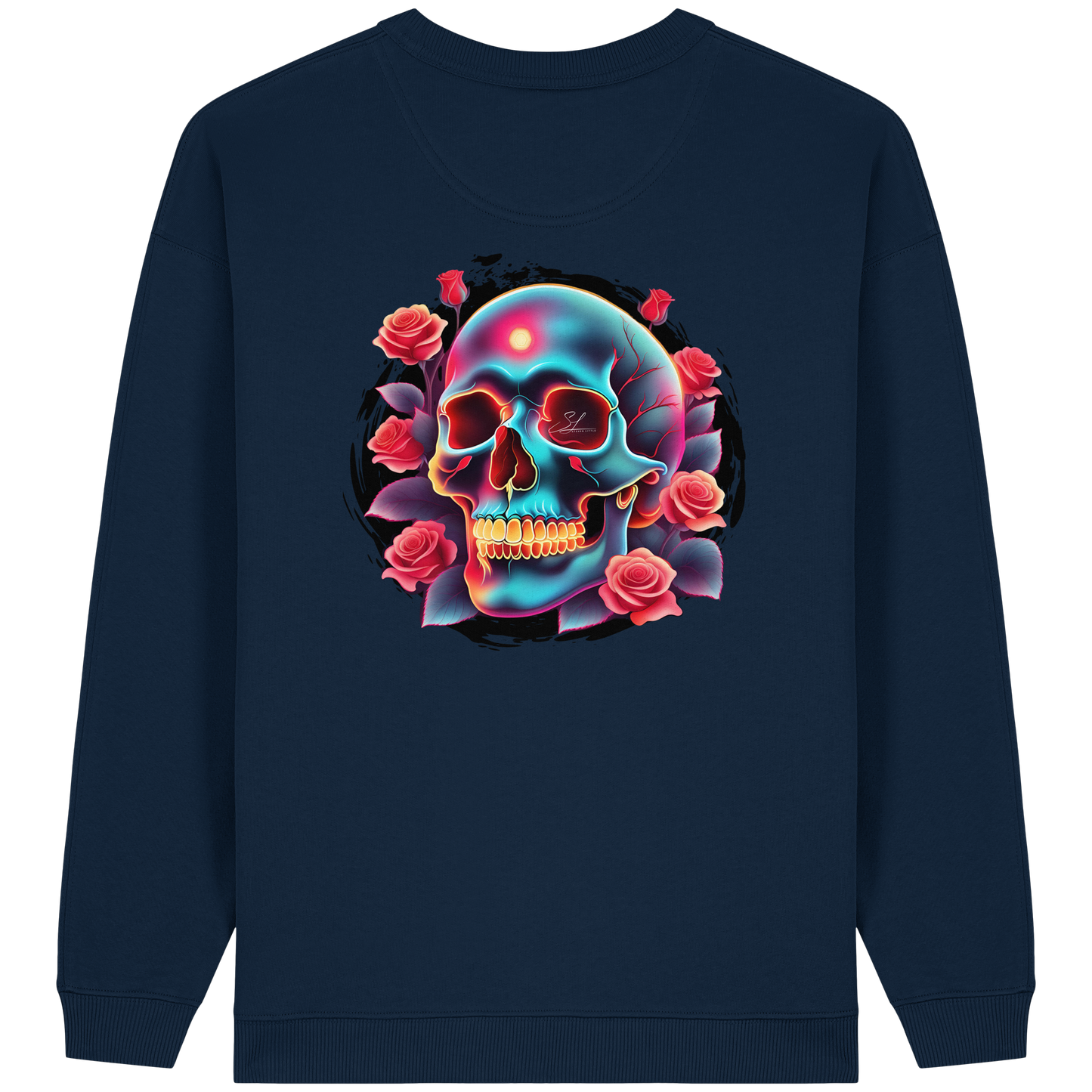 Glow Skull - Womens Organic Oversized Sweatshirt