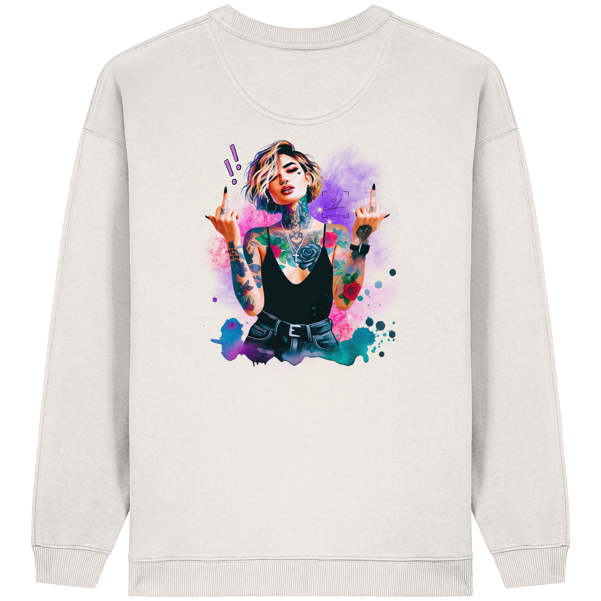 Rebel Rose - Sweat-shirt oversize bio pour femme