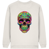 Psychedelic Skull - Womens Organic Oversized Sweatshirt