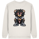 Bad Ass Teddy - Womens Organic Oversized Sweatshirt