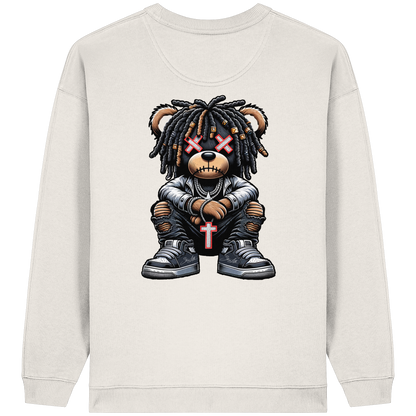 Bad Ass Teddy - Womens Organic Oversized Sweatshirt