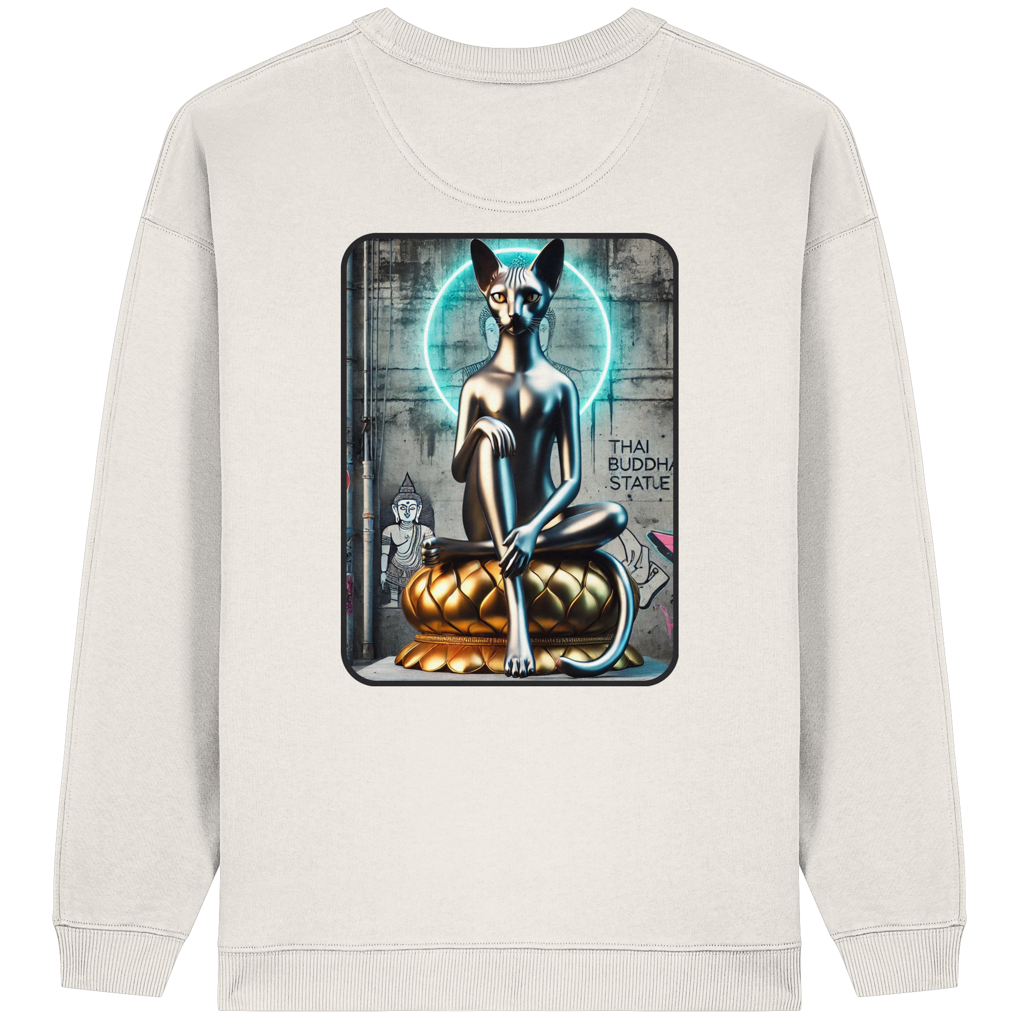 Mystic Cat - Womens Organic Oversized Sweatshirt