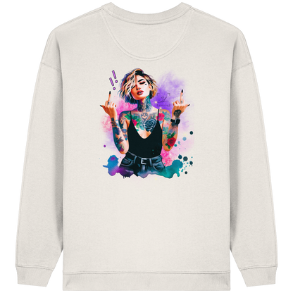Rebel Rose - Sweat-shirt oversize bio pour femme