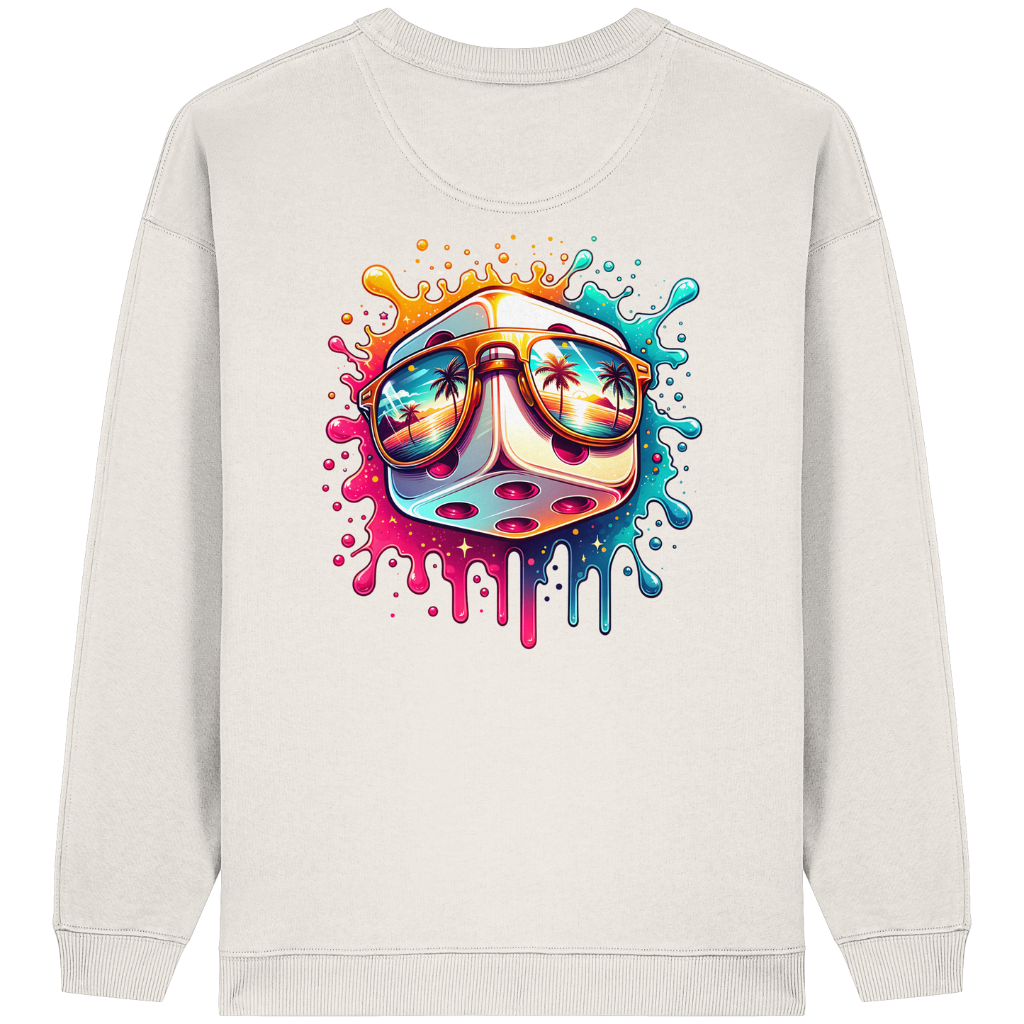 Sunset Vibes Dice - Womens Organic Oversized Sweatshirt