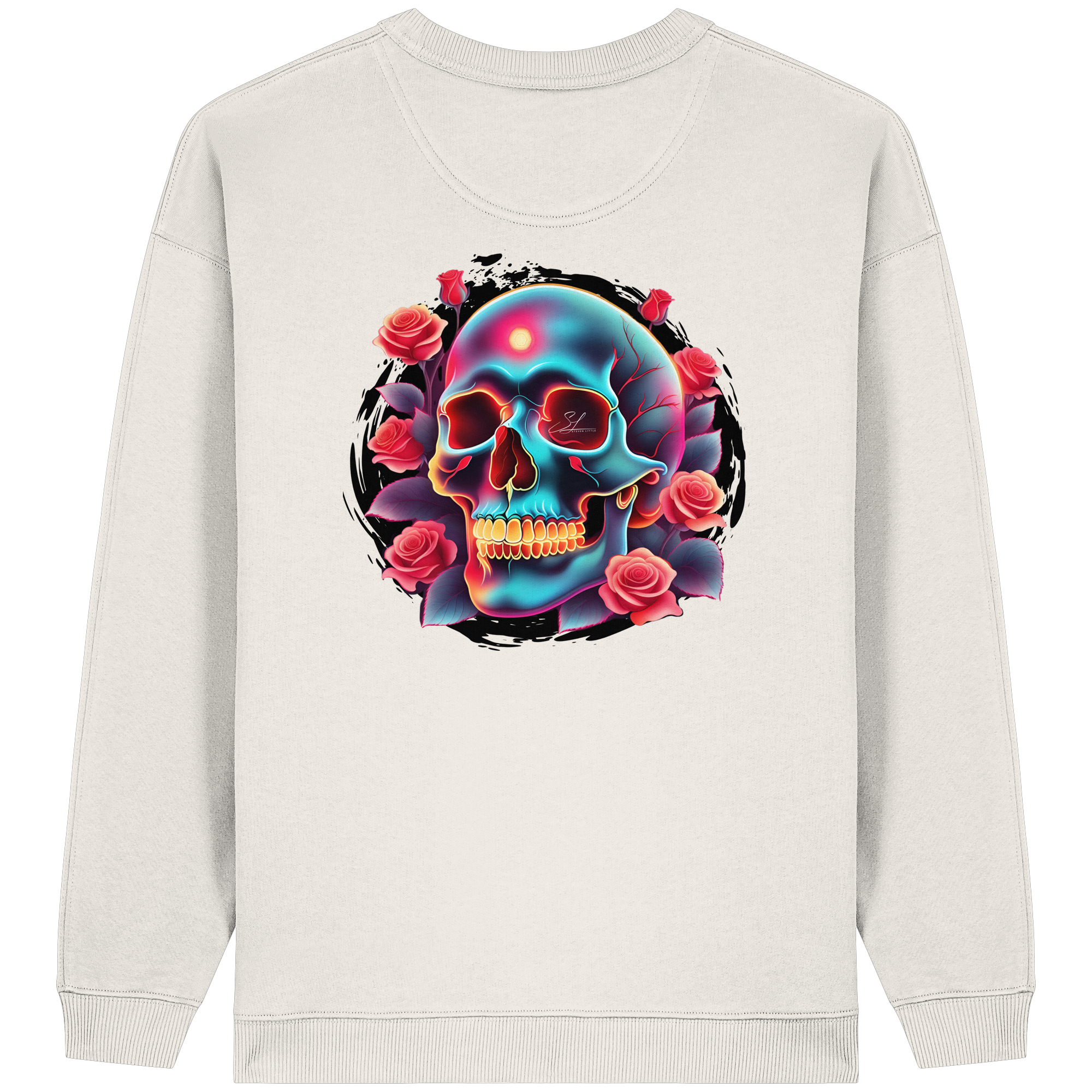 Sweat-shirt oversize bio pour femme Glow Skull