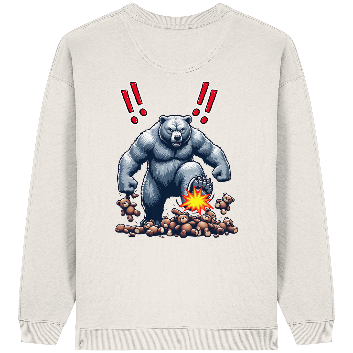 Teddy Terror - Womens Organic Oversized Sweatshirt