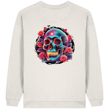 Glow Skull - Womens Organic Oversized Sweatshirt
