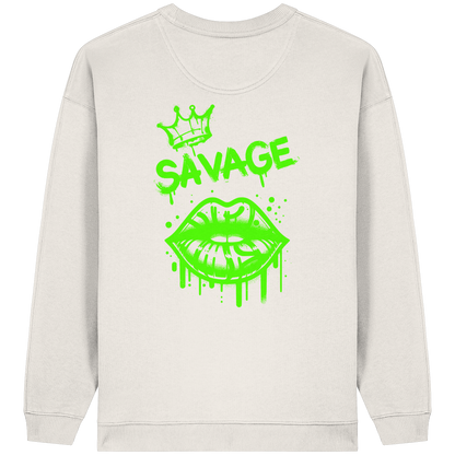 Kiss of Attitude - Womens Organic Oversized Sweatshirt