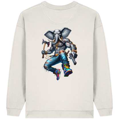 Street King Elefant - Womens Organic Oversized Sweatshirt