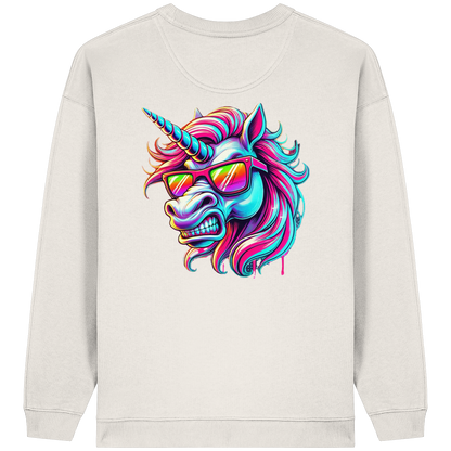 Funky Unicorn - Womens Organic Oversized Sweatshirt