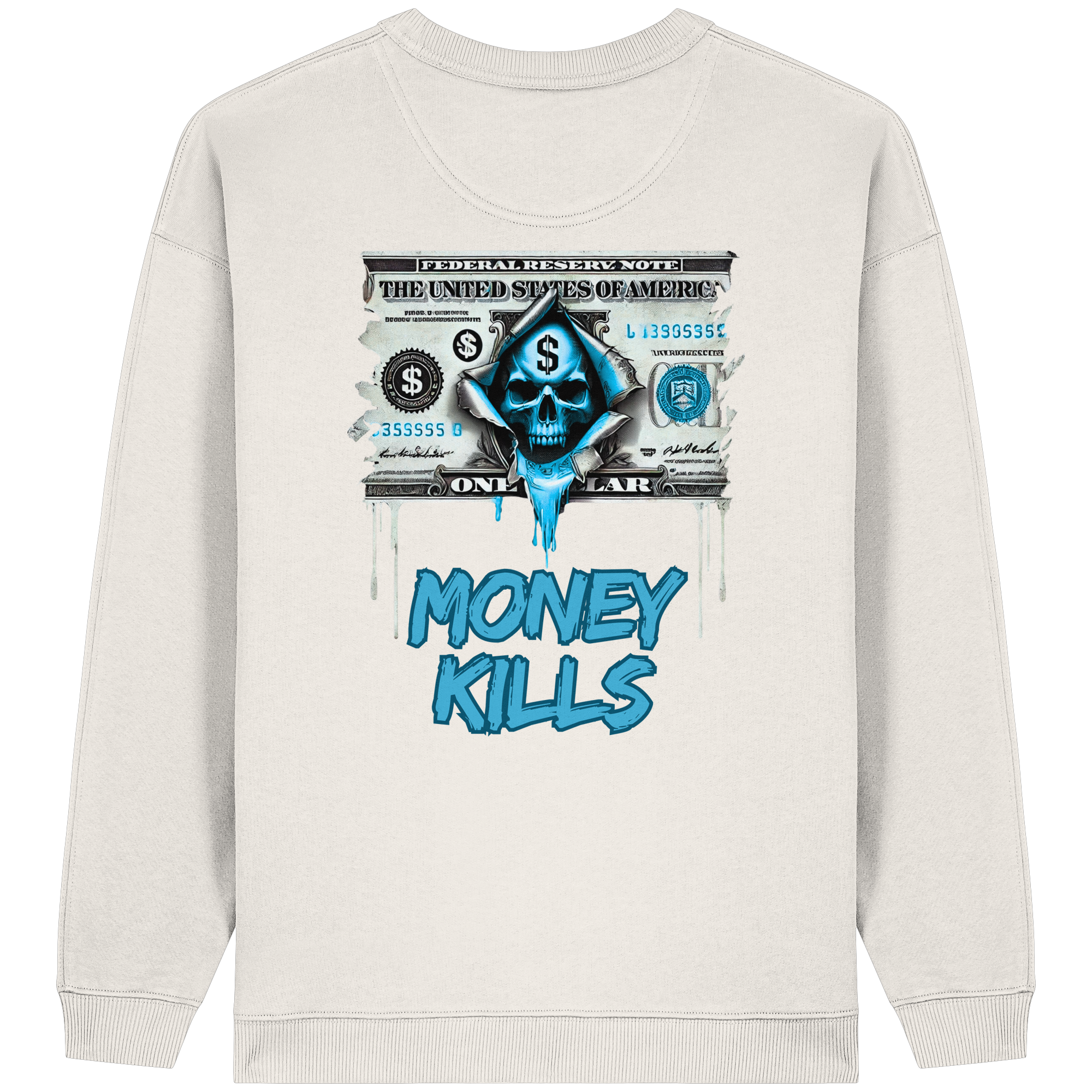 Money Kills - Womens Organic Oversized Sweatshirt