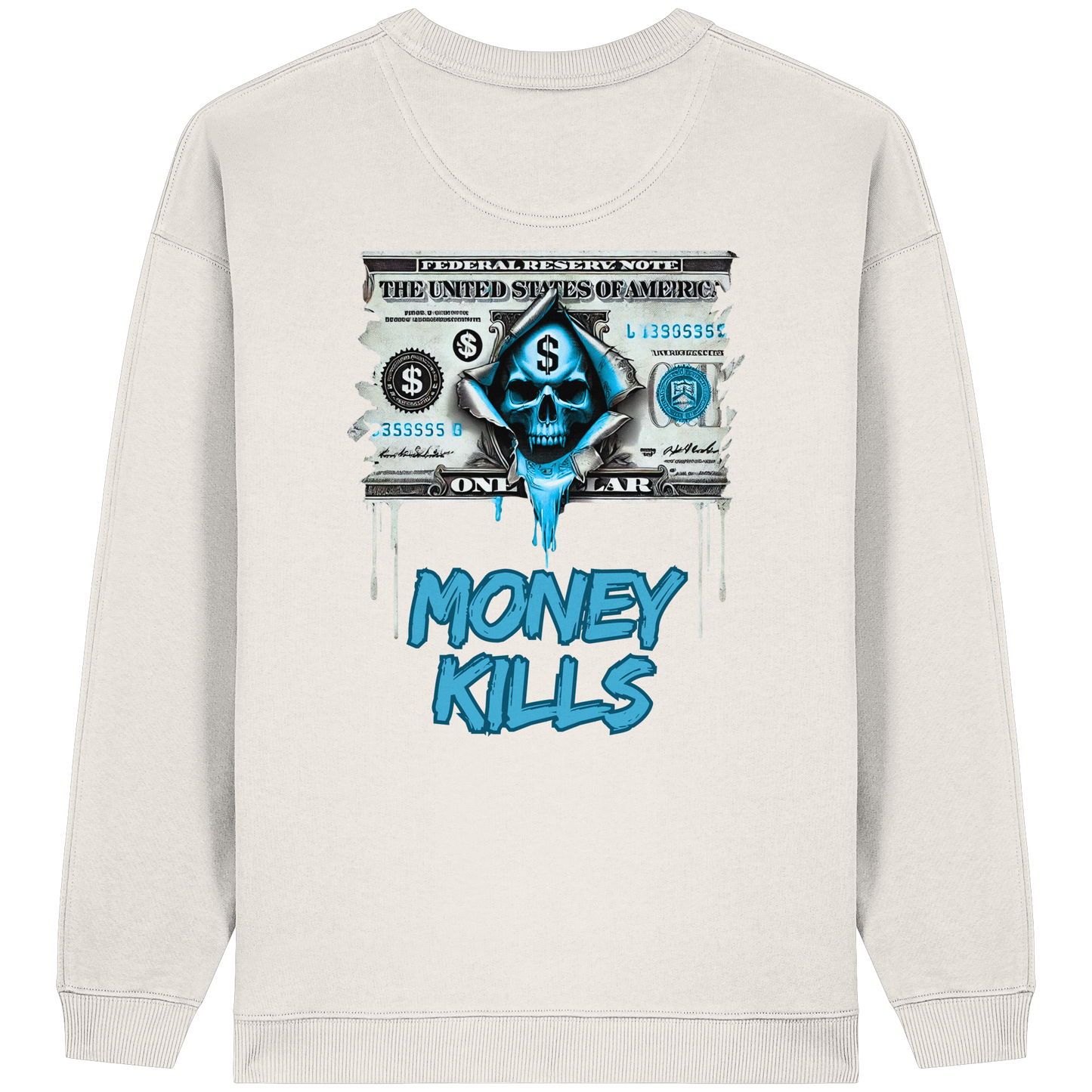 Money Kills - Womens Organic Oversized Sweatshirt