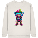 Punk Neon Teddy - Womens Organic Oversized Sweatshirt