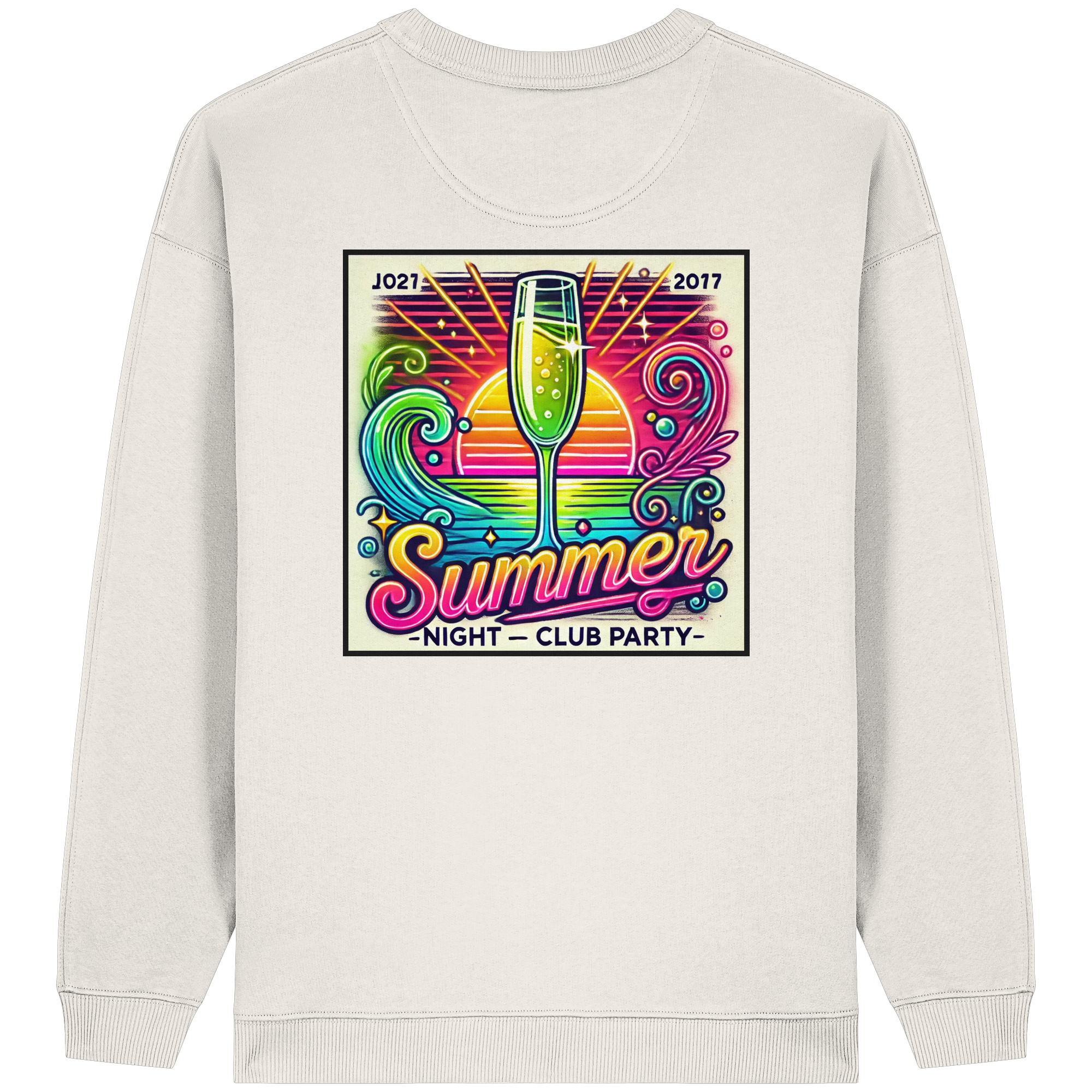 Ambiance fête d'été - Sweat-shirt oversize bio pour femme