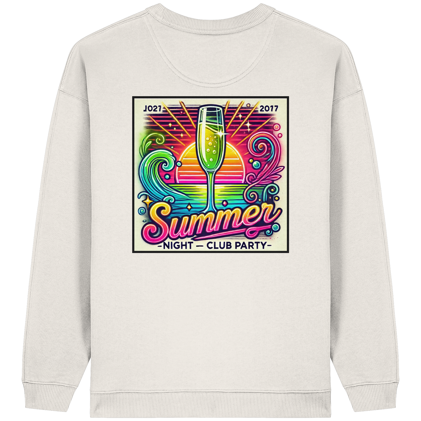 Summer Party Vibes - Womens Organic Oversized Sweatshirt