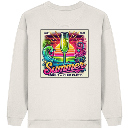 Summer Party Vibes - Womens Organic Oversized Sweatshirt
