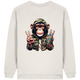 Jungle Ink Monkey - Womens Organic Oversized Sweatshirt
