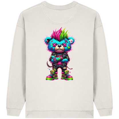 Punk Neon Teddy - Womens Organic Oversized Sweatshirt