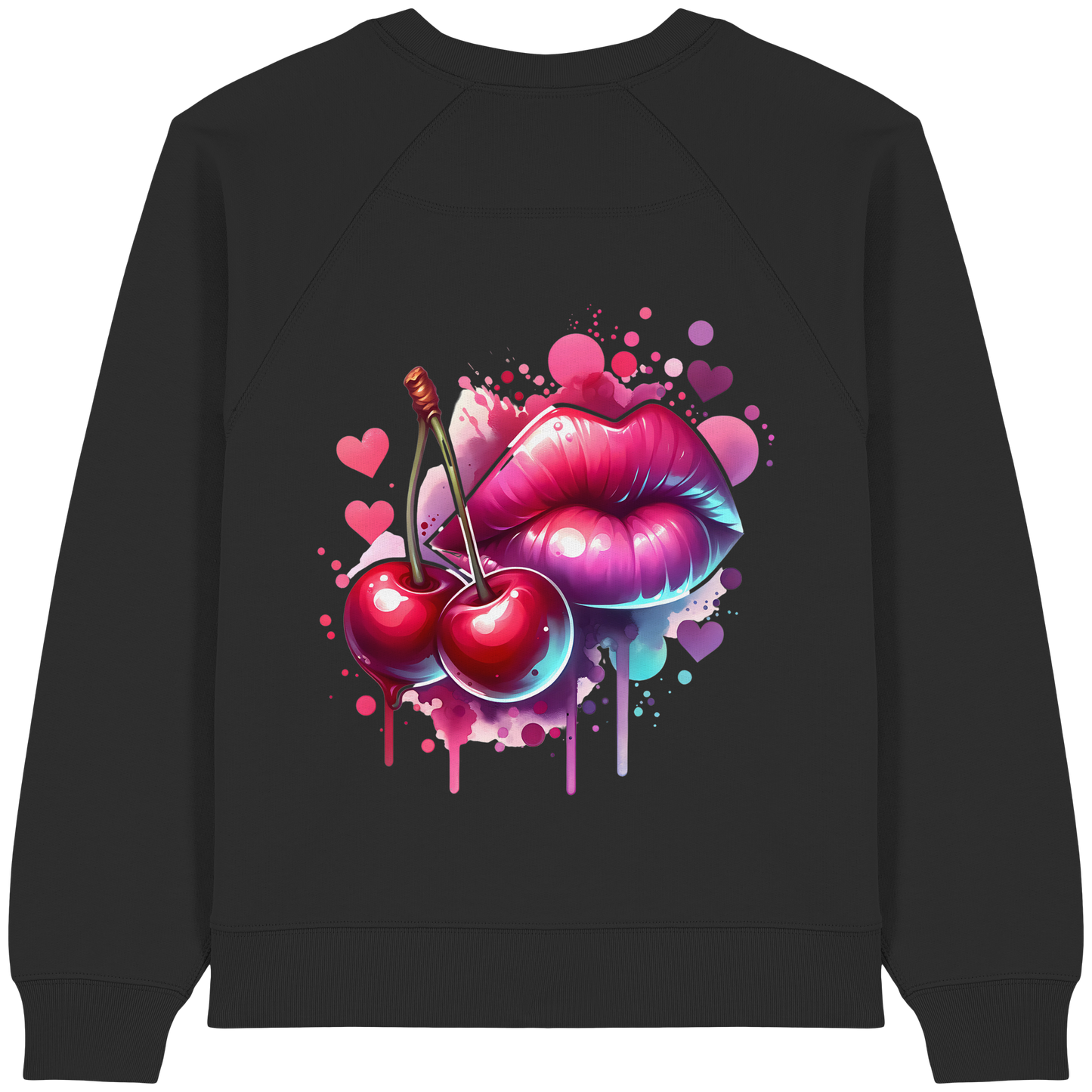 Cherry Kiss - Womens Organic Sweatshirt