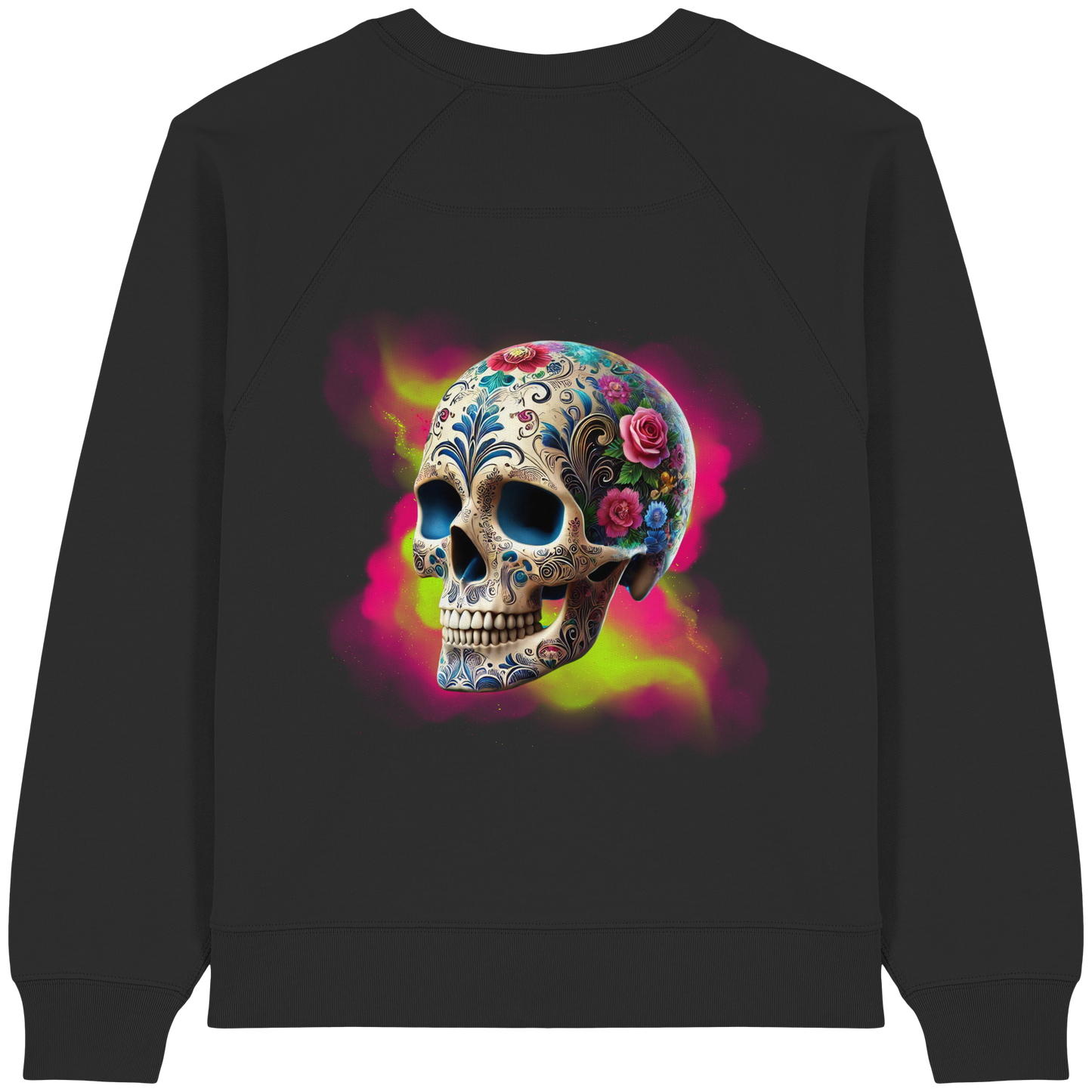 Floral Skull - Womens Organic Sweatshirt