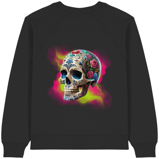 Floral Skull - Womens Organic Sweatshirt