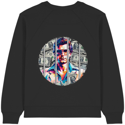 Money Maker - Womens Organic Raglan Sweatshirt