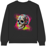 Sweat-shirt bio pour femme Motif tête de mort florale