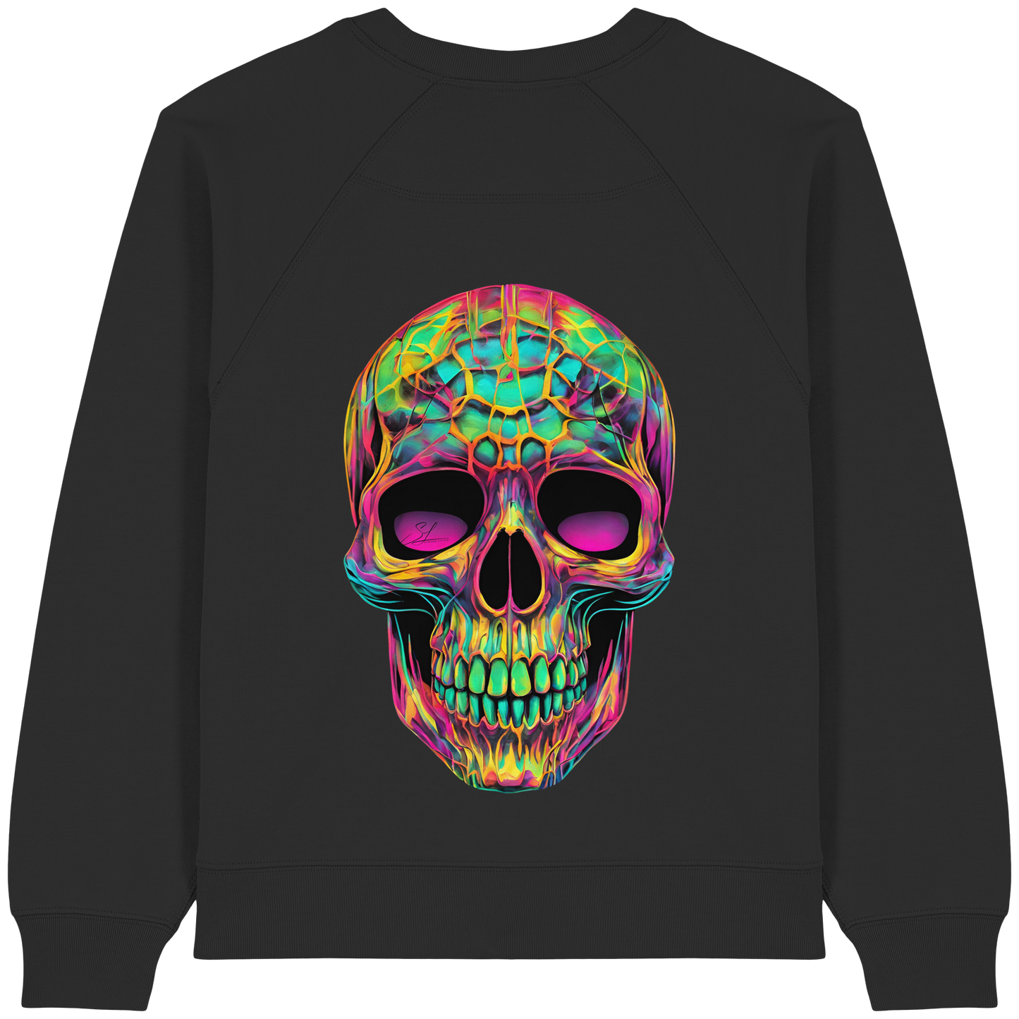 Psychedelic Skull - Womens Organic Sweatshirt