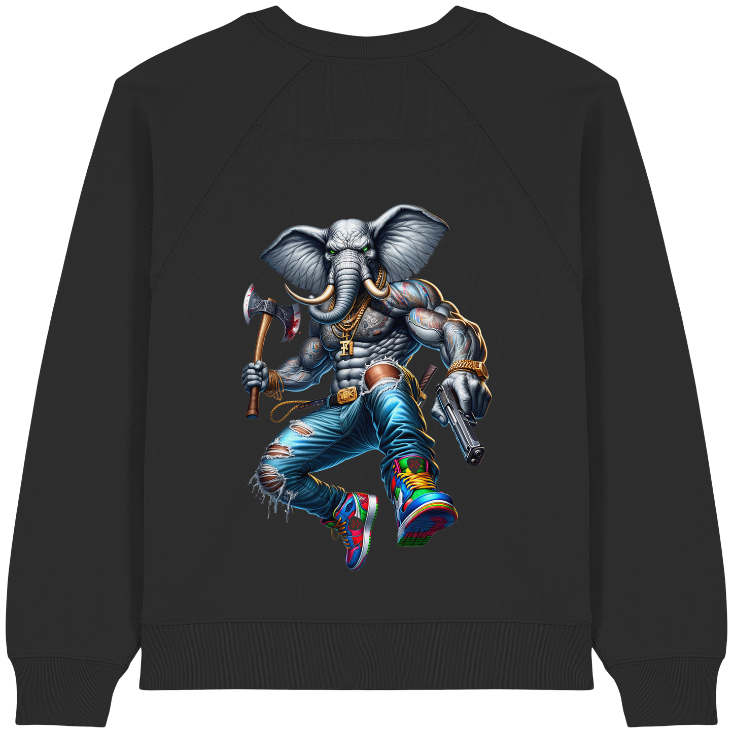 Street King Elefant - Womens Organic Sweatshirt
