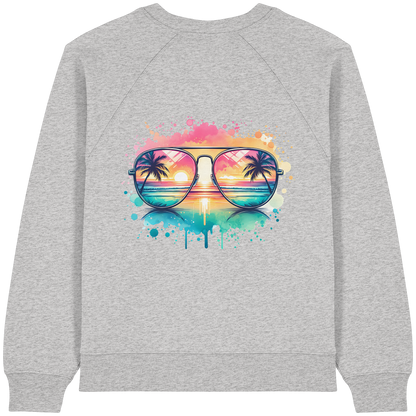 Tropical Sunset Glasses - Womens Organic Sweatshirt
