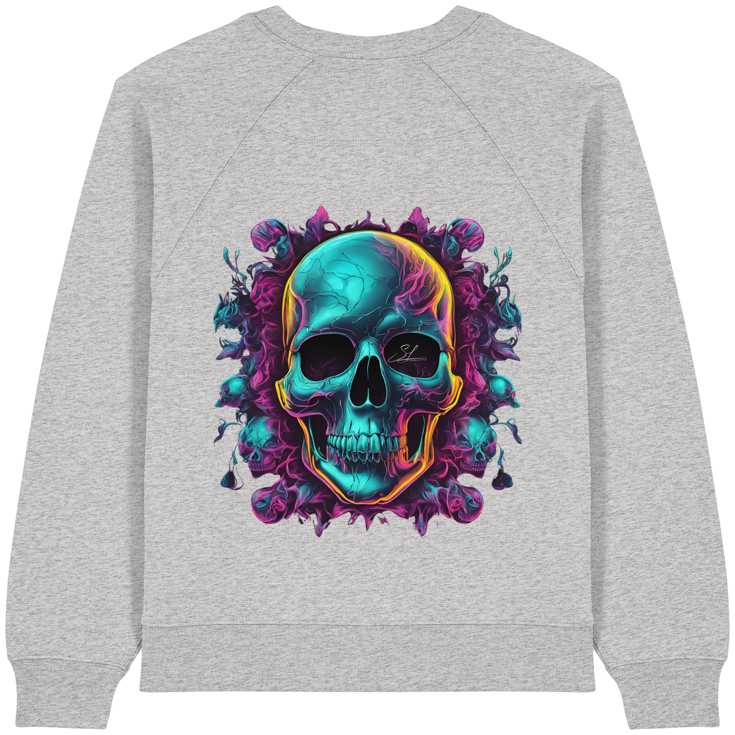 Sweat-shirt bio pour femme Motif crâne galactique