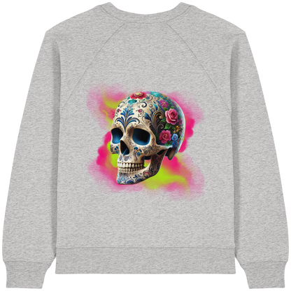 Floral Skull - Womens Organic Sweatshirt