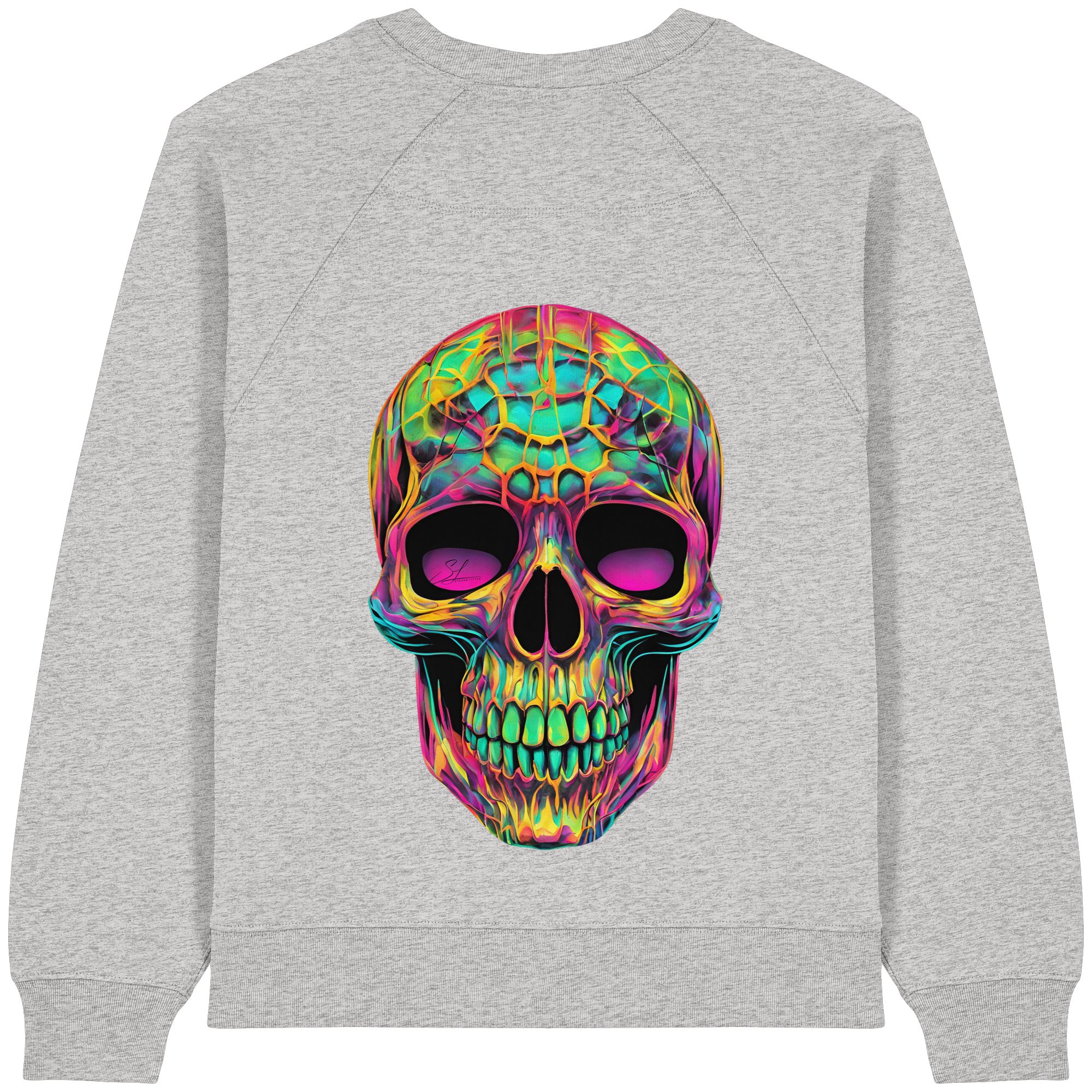 Psychedelic Skull - Womens Organic Sweatshirt