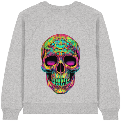 Psychedelic Skull - Womens Organic Sweatshirt