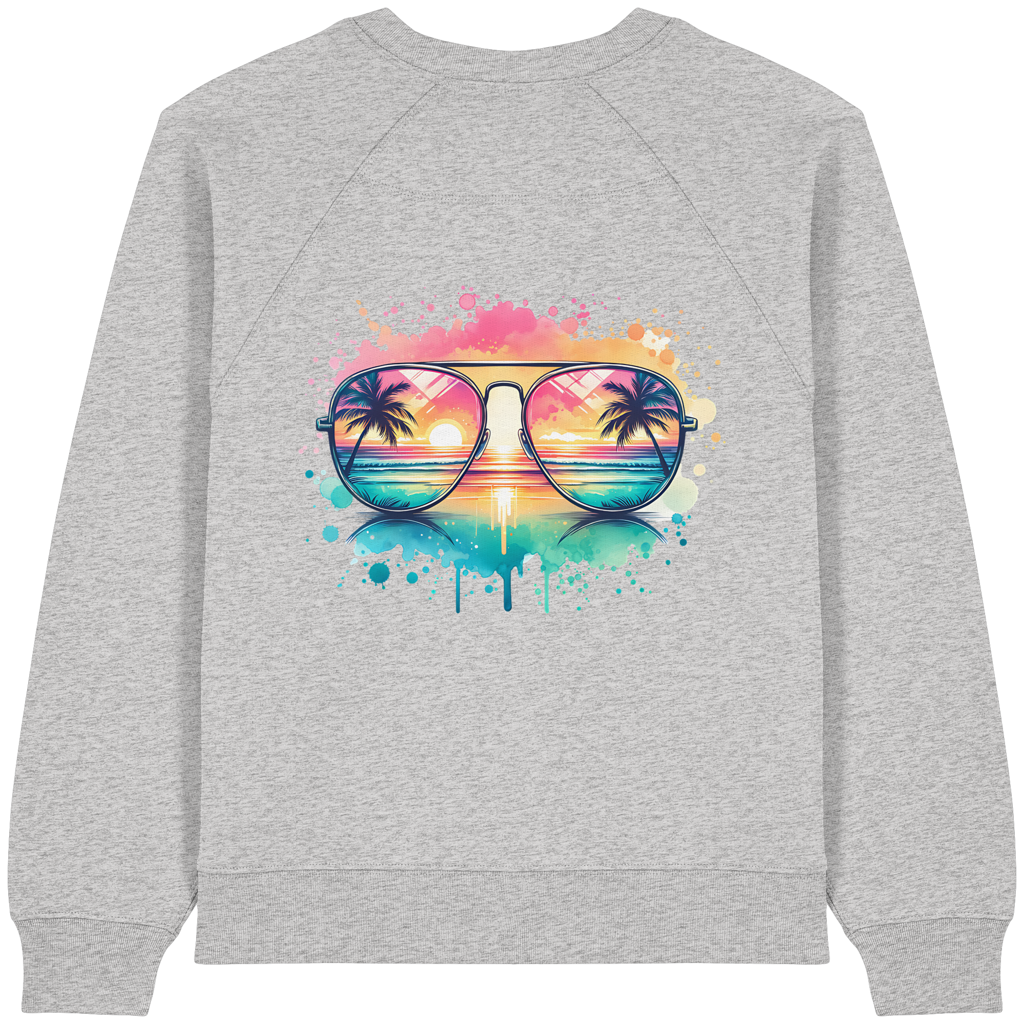 Tropical Sunset Glasses - Womens Organic Sweatshirt