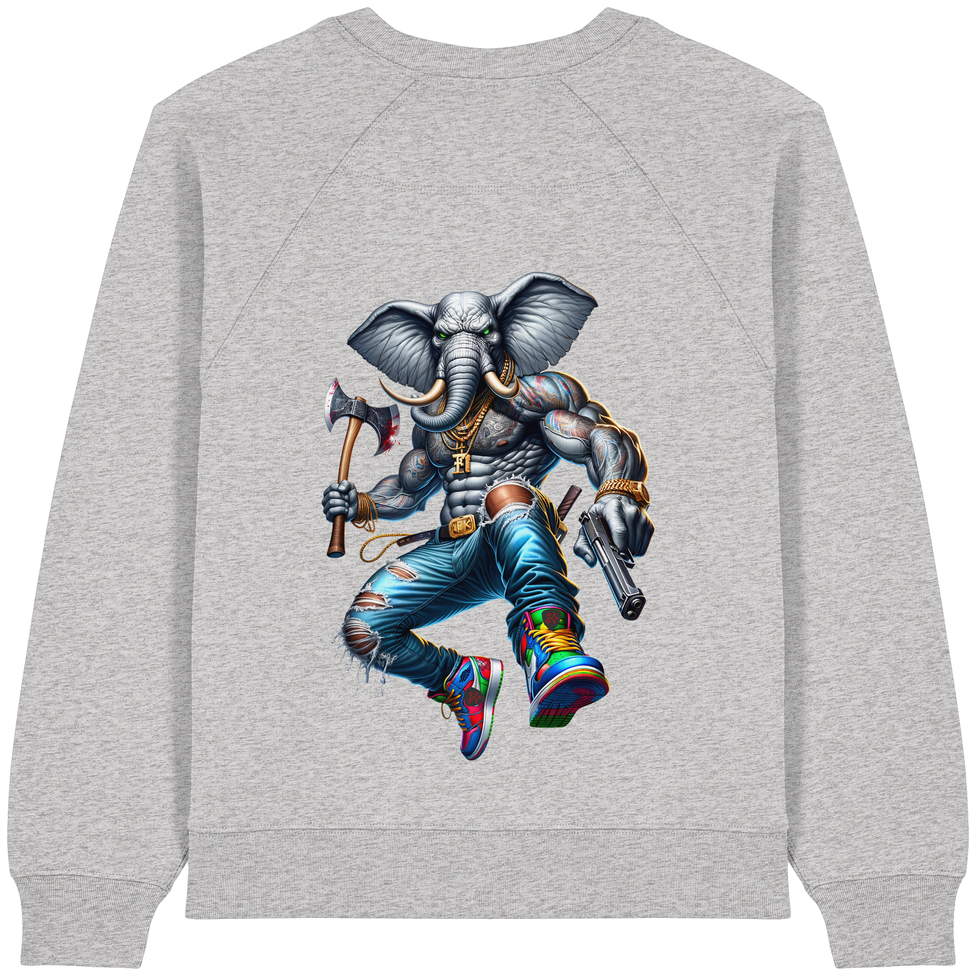 Elephant Warrior - Womens Organic Sweatshirt