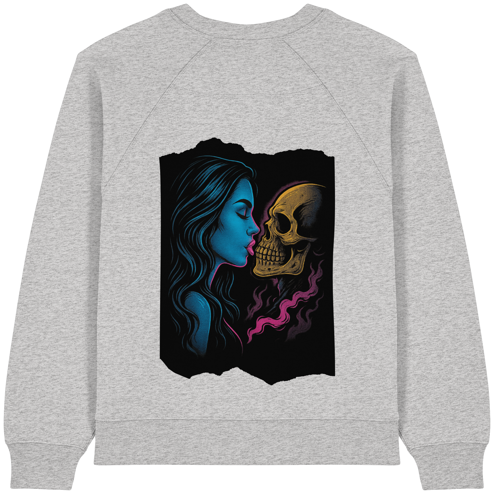 Kissing Skull - Womens Organic Sweatshirt