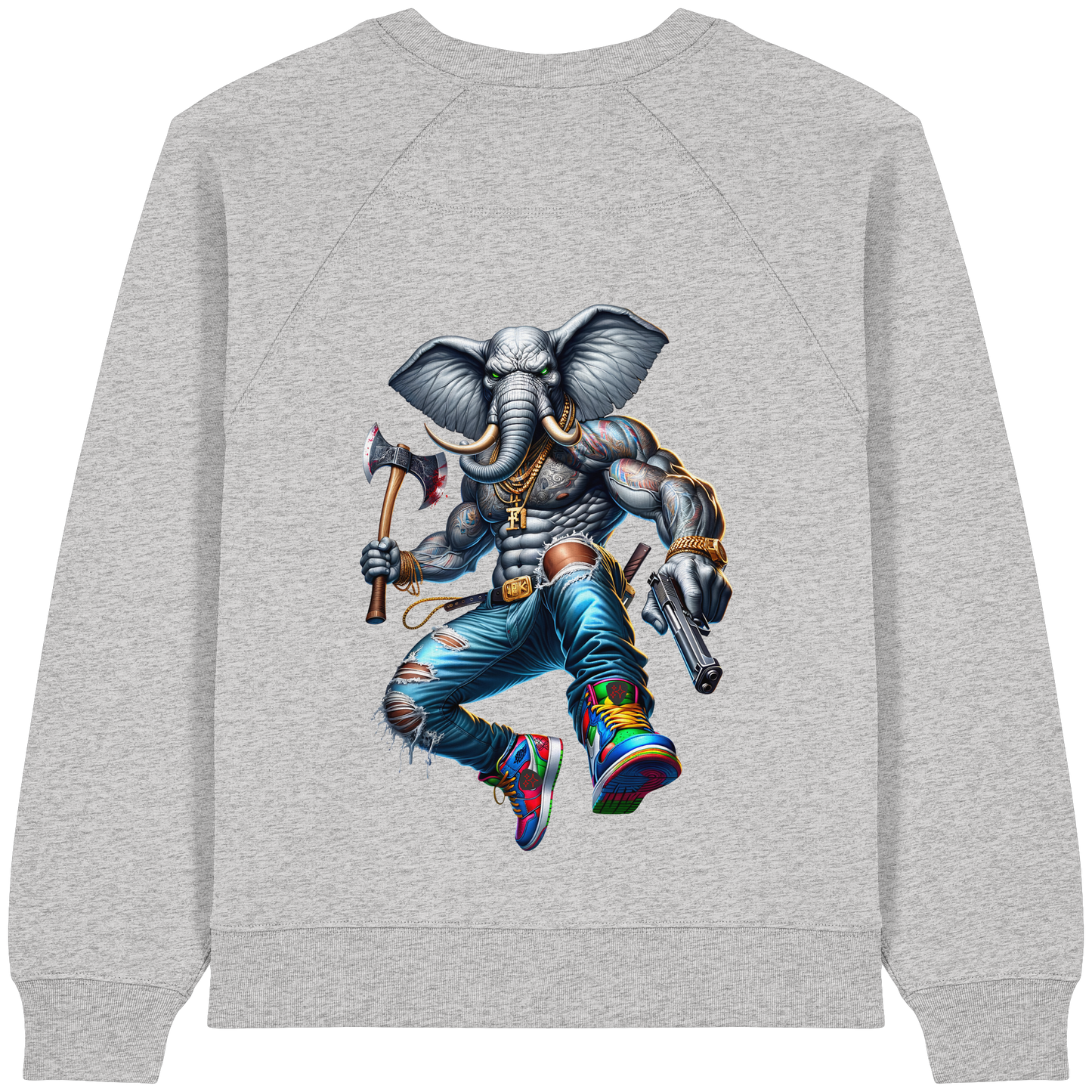 Street King Elefant - Womens Organic Sweatshirt