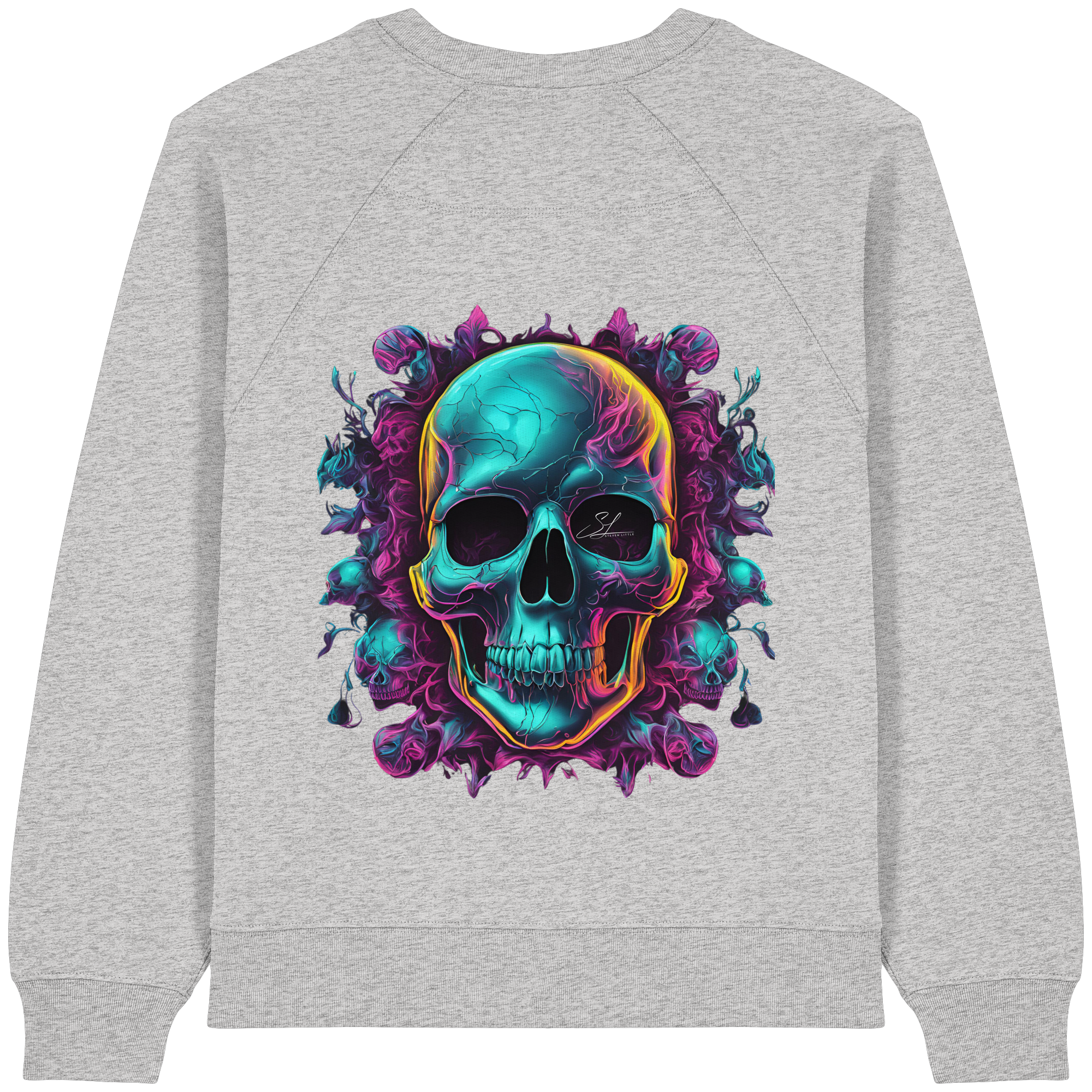 Sweat-shirt bio pour femme Motif crâne galactique