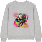 Sweat-shirt bio pour femme Motif tête de mort florale