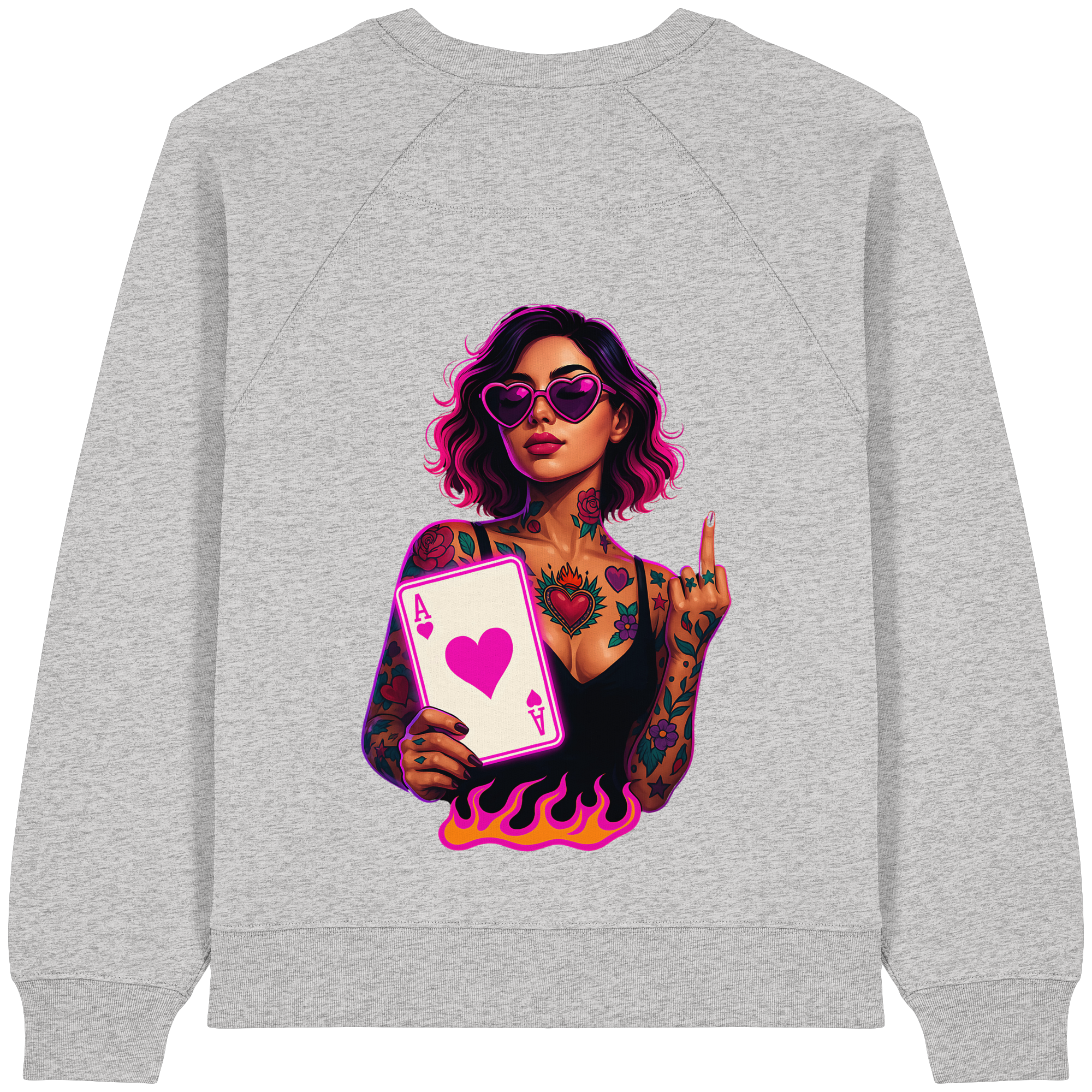 Queen of Hearts - Womens Organic Sweatshirt