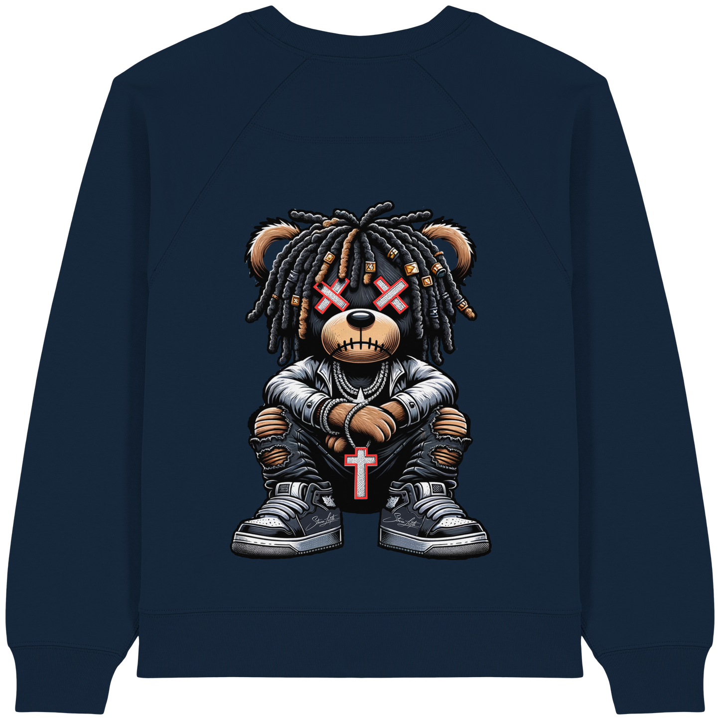 Badass Teddy - Womens Organic Sweatshirt
