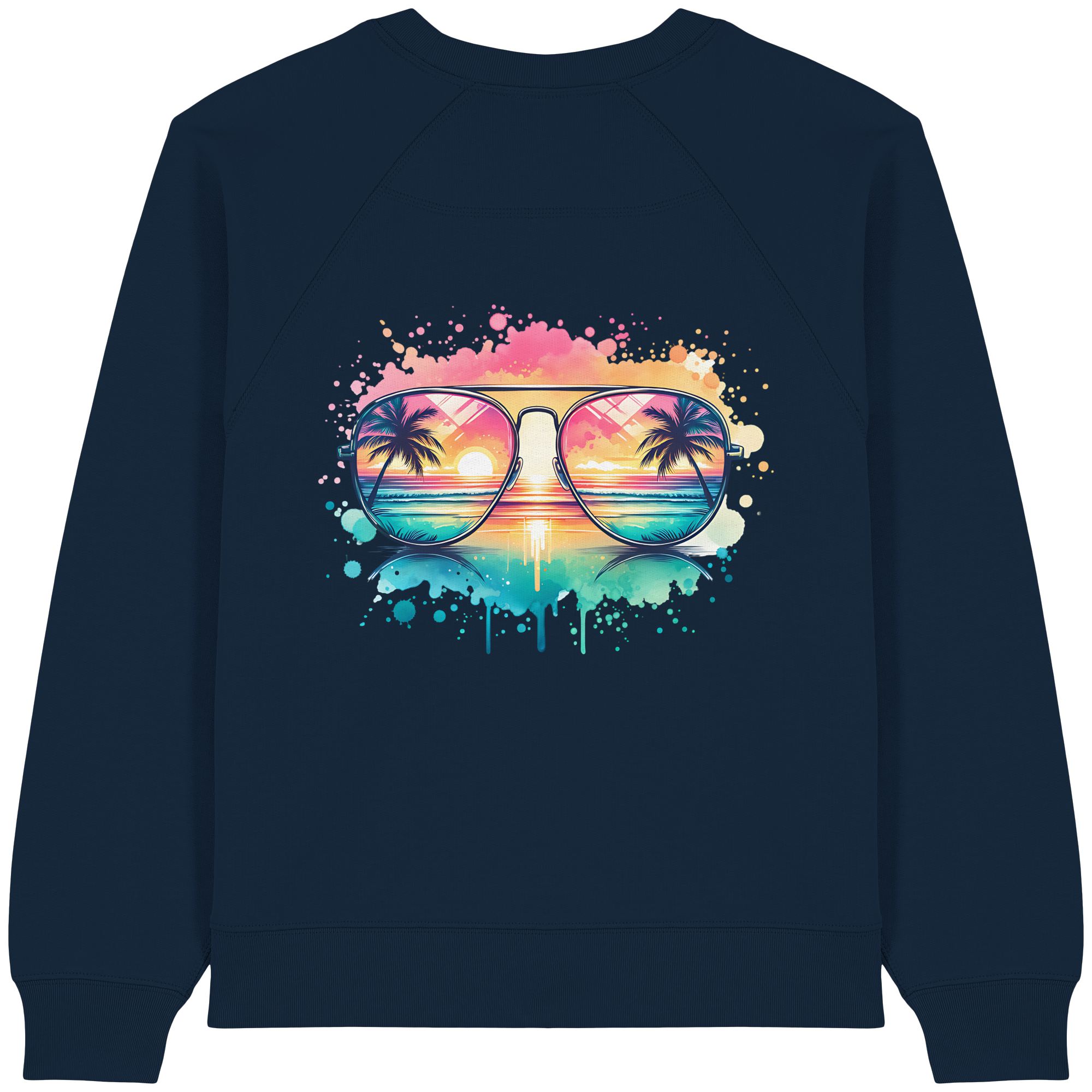Tropical Sunset Glasses - Womens Organic Sweatshirt