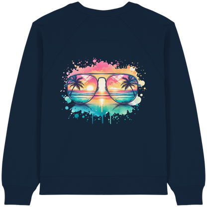 Tropical Sunset Glasses - Womens Organic Sweatshirt