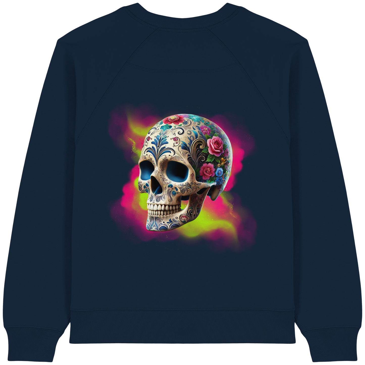 Floral Skull - Womens Organic Sweatshirt